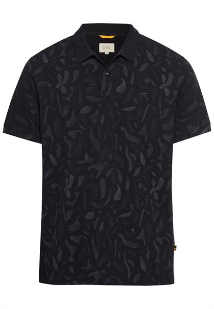 Kurzarm Poloshirt aus reiner Baumwolle dark navy