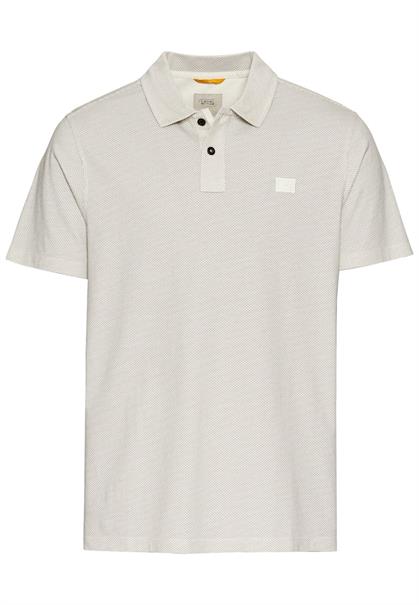Kurzarm Poloshirt aus reiner Baumwolle ecru