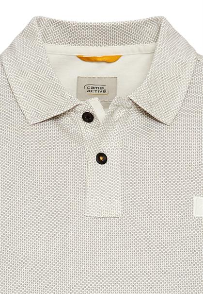 Kurzarm Poloshirt aus reiner Baumwolle ecru