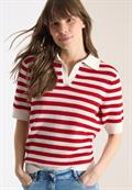 Kurzarm Poloshirt in Mesh-Qualität glazed apple red