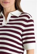 Kurzarm Poloshirt in Mesh-Qualität sweet grape red
