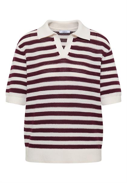 Kurzarm Poloshirt in Mesh-Qualität sweet grape red
