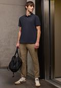 Kurzarm Poloshirt in Stretchqualität dark ink blue