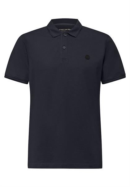 Kurzarm Poloshirt in Stretchqualität dark ink blue