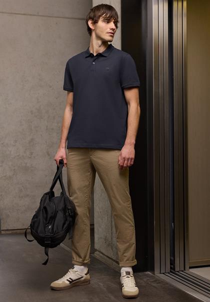 Kurzarm Poloshirt in Stretchqualität dark ink blue