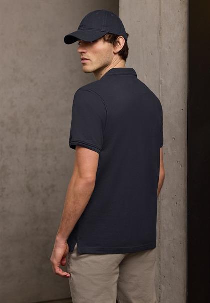 Kurzarm Poloshirt in Stretchqualität dark ink blue