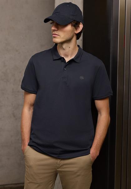Kurzarm Poloshirt in Stretchqualität dark ink blue