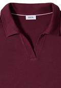 Kurzarm Poloshirt in Unifarbe sweet grape red
