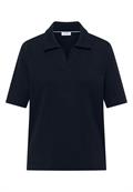Kurzarm Poloshirt in Unifarbe universal blue