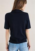 Kurzarm Poloshirt in Unifarbe universal blue