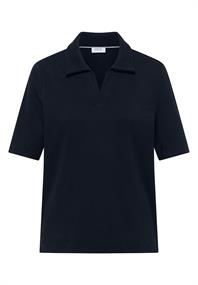 Kurzarm Poloshirt in Unifarbe universal blue