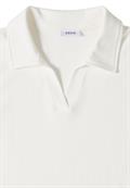 Kurzarm Poloshirt in Unifarbe vanilla white