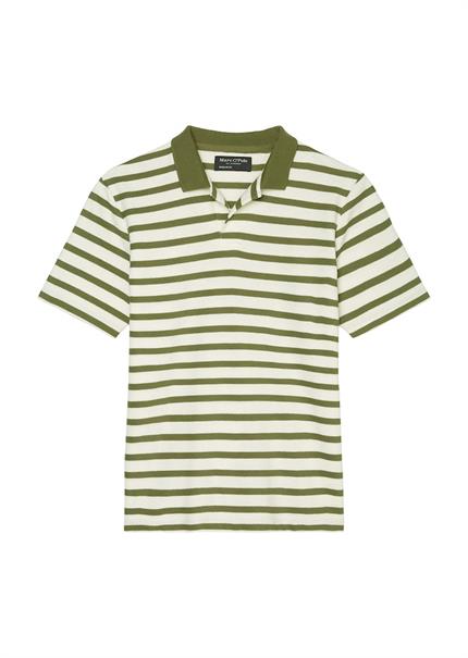 Kurzarm-Poloshirt Jersey regular multi-olive