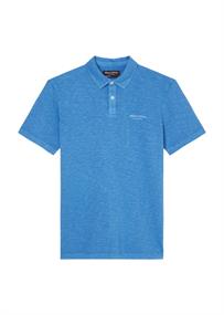 Kurzarm-Poloshirt Jersey shaped azur blue