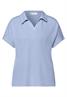 Kurzarm Poloshirt mit Rippdetail cashmere blue