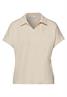 Kurzarm Poloshirt mit Rippdetail smoke beige