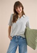 Kurzarm Poloshirt mit Streifen universal blue