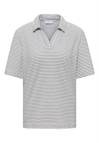 Kurzarm Poloshirt mit Streifen universal blue
