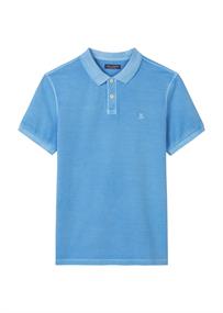 Kurzarm-Poloshirt Piqué regular azure blue