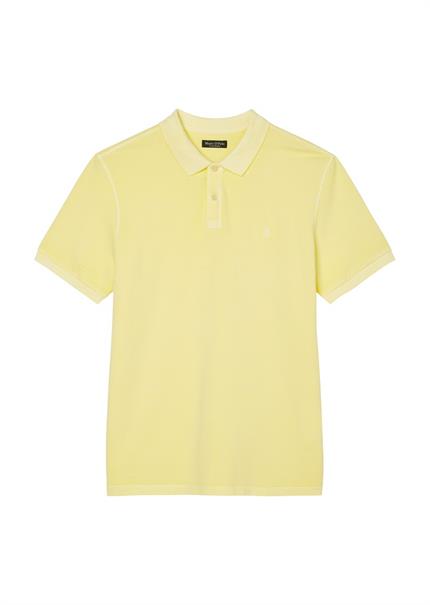 Kurzarm-Poloshirt Piqué regular misted yellow
