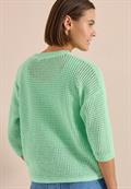 Kurzarm Pullover im Crochet-Look juicy lime