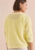 Kurzarm Pullover im Crochet-Look light buttermilk yellow