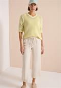 Kurzarm Pullover im Crochet-Look light buttermilk yellow