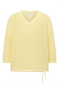 Kurzarm Pullover im Crochet-Look light buttermilk yellow