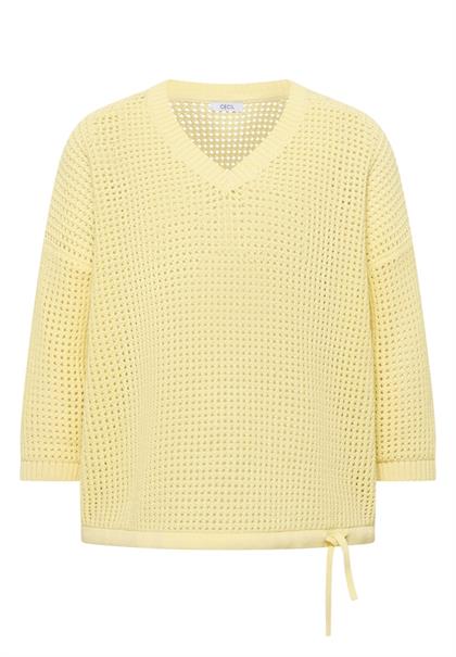 Kurzarm Pullover im Crochet-Look light buttermilk yellow