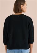 Kurzarm Pullover im Crochet-Look palm breeze green