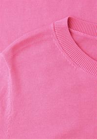 Kurzarm Pullover mit Rundhals ibis rose