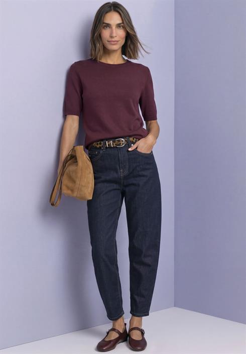 kurzarm-pullover-mit-rundhals-in-unifarbe-rustic-rouge