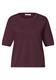 Kurzarm Pullover mit Rundhals in Unifarbe rustic rouge