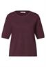 Kurzarm Pullover mit Rundhals in Unifarbe rustic rouge