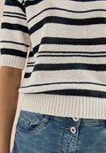 Kurzarm Pullover mit Streifen palm breeze green