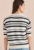 Kurzarm Pullover mit Streifen palm breeze green