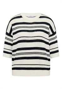 Kurzarm Pullover mit Streifen palm breeze green