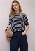Kurzarm Pullover mit Streifenmuster shadowed navy