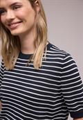 Kurzarm Pullover mit Streifenmuster shadowed navy