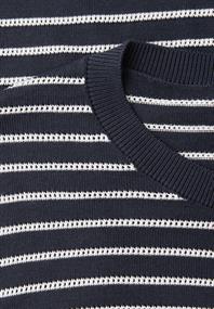 Kurzarm Pullover mit Streifenmuster shadowed navy