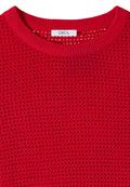 Kurzarm Pullover mit Struktur glazed apple red