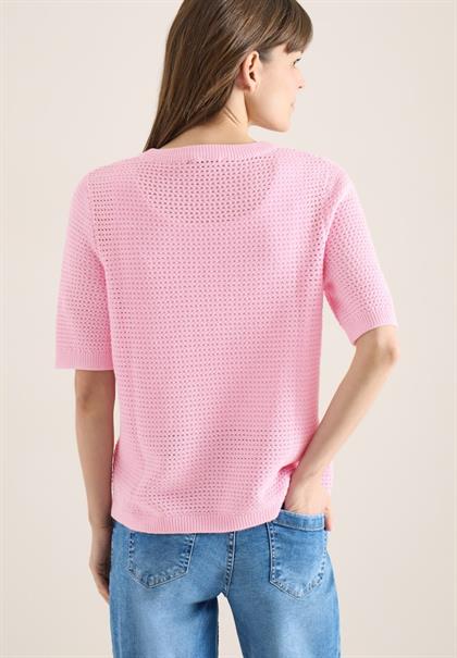 Kurzarm Pullover mit Struktur light blush rose