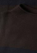 Kurzarm Pullover mit Turtle Neck black coffee