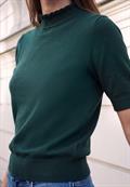 Kurzarm Pullover mit Turtle Neck mossed green