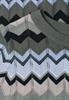 Kurzarm Pullover mit Zick-Zack-Muster deep bound green