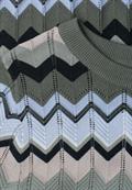 Kurzarm Pullover mit Zick-Zack-Muster deep bound green
