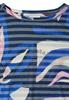 Kurzarm Shirt mit Ausbrennerstreifen universal blue