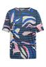 Kurzarm Shirt mit Ausbrennerstreifen universal blue
