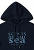 Kurzarm Shirt mit Kapuze und Wording universal blue