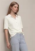 Kurzarm Shirt mit Knopfleiste off white